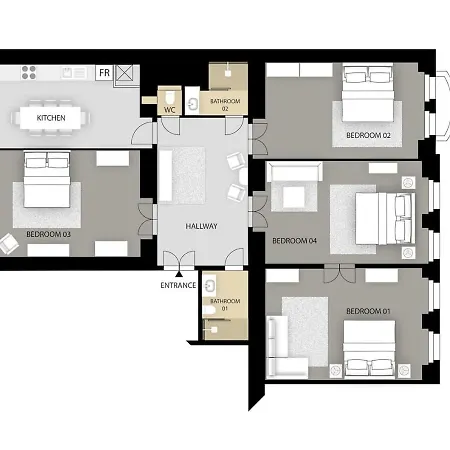 Kafka 4br+2bath Old Town